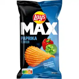 Jumbo Lay's Max Ribbel Chips Paprika 185 gr aanbieding