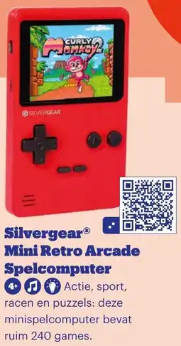 Bol.com Silvergear Mini Retro Arcade Spelcomputer aanbieding