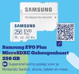Bol.com Samsung EVO Plus MicroSDXC Geheugenkaart 256 GB aanbieding