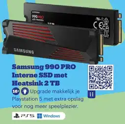 Bol.com Samsung 990 PRO Interne SSD met Heatsink 2TB aanbieding
