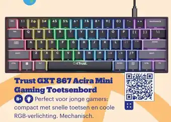 Bol.com Trust GXT 867 Acira Mini Gaming Toetsenbord aanbieding
