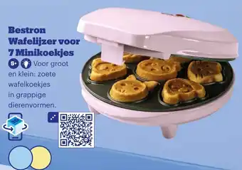 Bol.com Bestron Wafelijzer voor 7 Minikoekjes aanbieding