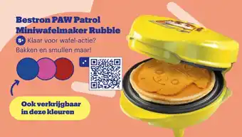 Bol.com Bestron PAW Patrol Miniwafelmaker Rubble aanbieding