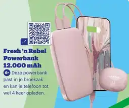 Bol.com Fresh 'n Rebel Powerbank 12.000 mAh aanbieding