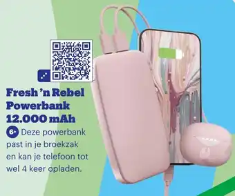 Bol.com Fresh 'n Rebel Powerbank 12.000 mAh aanbieding