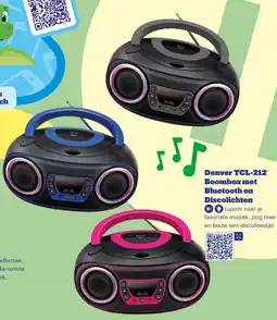 Bol.com Denver TCL-212 Boombox met Bluetooth en Discolichten aanbieding