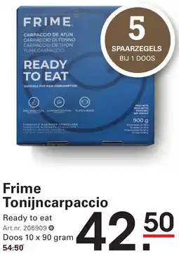 Sligro Frime Tonijncarpaccio aanbieding
