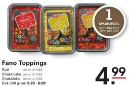 Sligro Fano Toppings aanbieding