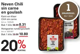 Sligro Neven Chili sin carne en goulash aanbieding