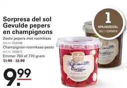 Sligro Sorpresa del sol Gevulde pepers en champignons aanbieding