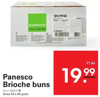 Sligro Panesco Brioche buns aanbieding