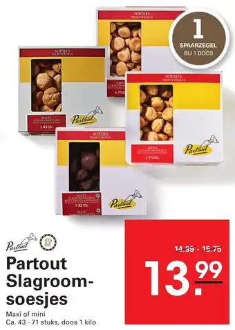 Sligro Partout Slagroomsoesjes aanbieding