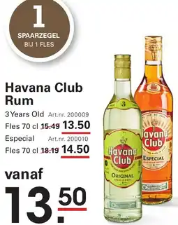Sligro Havana Club Rum aanbieding