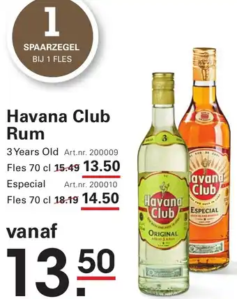 Sligro Havana Club Rum aanbieding