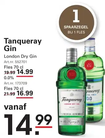 Sligro Tanqueray Gin aanbieding