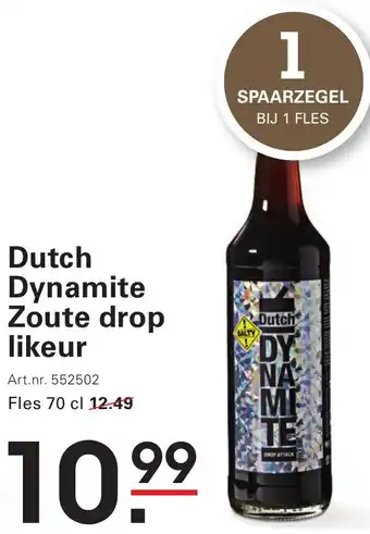 Sligro Dutch Dynamite Zoute drop likeur aanbieding