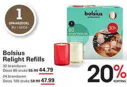 Sligro Bolsius Relight Refills aanbieding