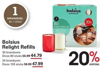 Sligro Bolsius Relight Refills aanbieding