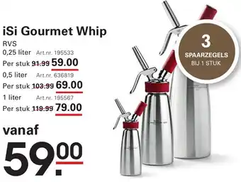 Sligro ISi Gourmet Whip aanbieding