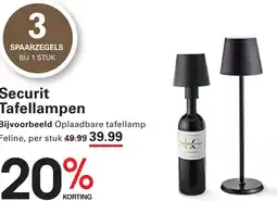 Sligro Securit Tafellampen aanbieding