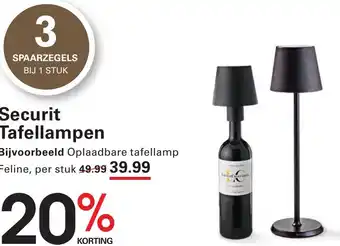 Sligro Securit Tafellampen aanbieding