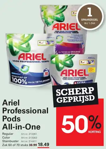 Sligro Ariel Professional Pods All-in-One aanbieding