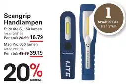 Sligro Scangrip Handlampen aanbieding