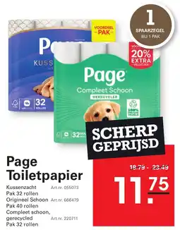 Sligro Page Toiletpapier aanbieding