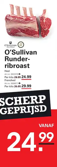 Sligro O'Sullivan Runner-rib roast aanbieding