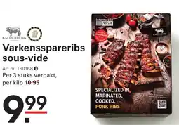 Sligro Varkensspareribs sous-vide aanbieding