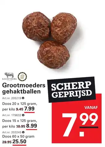 Sligro Grootmoeders gehaktballen aanbieding
