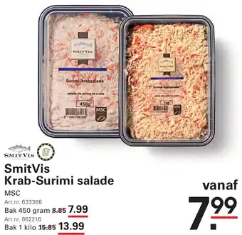 Sligro SmitVis Krab-Surimi salade aanbieding