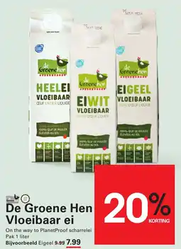 Sligro De Groene Hen Vloeibaar ei aanbieding