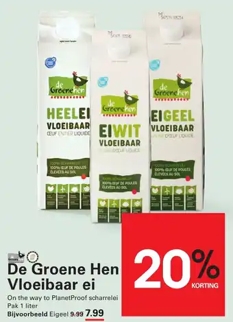 Sligro De Groene Hen Vloeibaar ei aanbieding