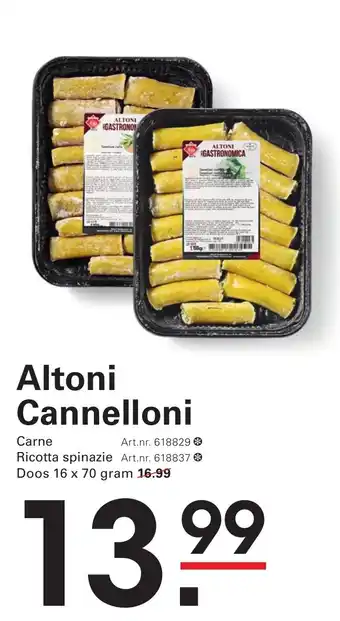 Sligro Altoni Cannelloni aanbieding