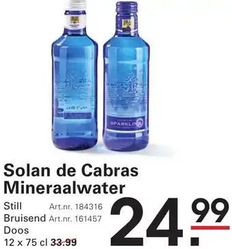 Sligro Solan de Cabras Mineraalwater aanbieding