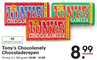 Sligro Tony's Chocolonely Chocoladerepen aanbieding