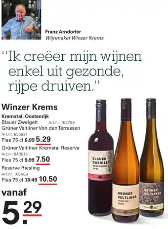 Sligro Winzer Krems aanbieding