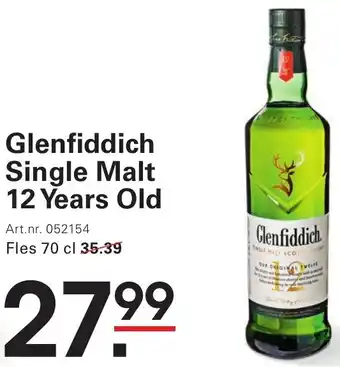 Sligro Glenfiddich Single Malt 12 Years Old aanbieding