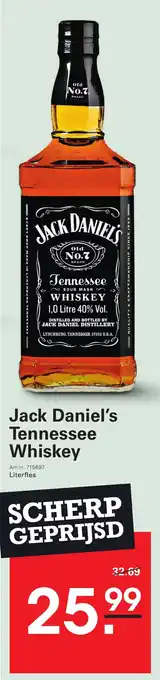 Sligro Jack Daniel's Tennessee Whiskey aanbieding