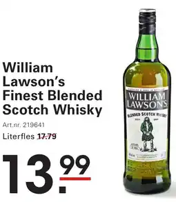 Sligro William Lawson's Finest Blended Scotch Whisky aanbieding