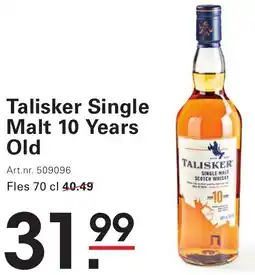 Sligro Talisker Single Malt 10 Years Old aanbieding