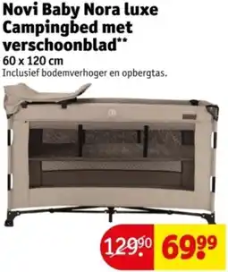 Kruidvat Novi Baby Nora luxe Campingbed met verschoonblad aanbieding