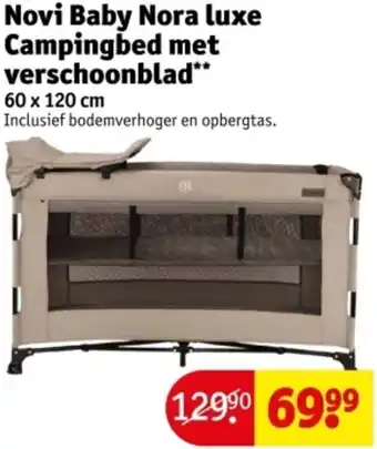 Kruidvat Novi Baby Nora luxe Campingbed met verschoonblad aanbieding