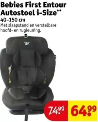 Kruidvat Bebies First Entour Autostoel i-Size aanbieding