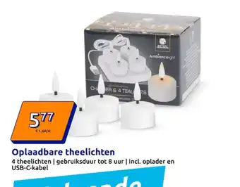 Action Oplaadbare theelichten aanbieding