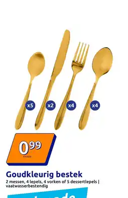 Action Goudkleurig bestek aanbieding