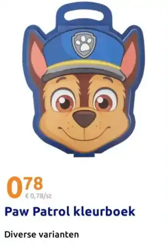 Action Paw Patrol kleurboek aanbieding