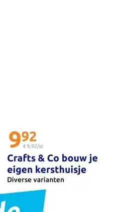 Action Crafts & Co bouw je eigen kersthuisje aanbieding