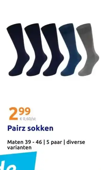 Action Pairz sokken aanbieding